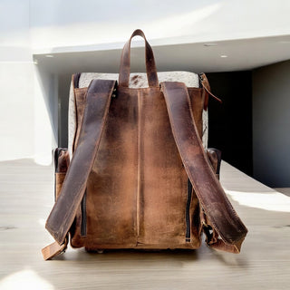 Sarah Tooled & cowhide Backpack