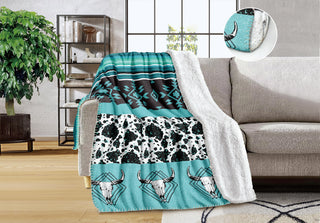 Turquoise Longhorn blanket