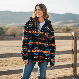 Rodeo night fleece Sherpa jacket