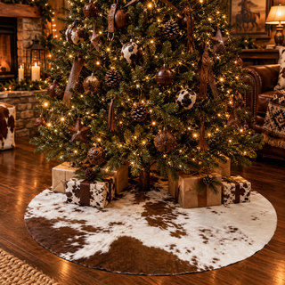 5x5ft all cowhide tree skirt (t09)
