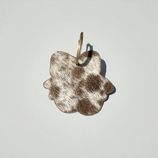 Cherries checkered bow keychain