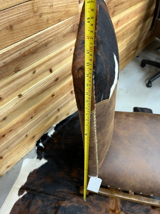 Genuine cowhide & leather armless dinning chair