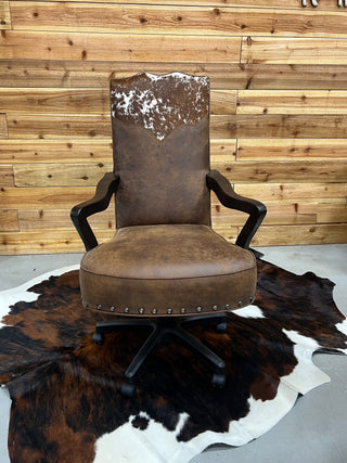 Genuine cowhide & leather office chair