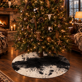 5x5ft all cowhide cowhide tree skirt (t12)
