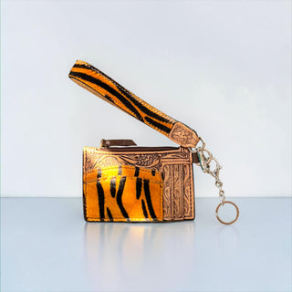 Tiger card holder wristlet