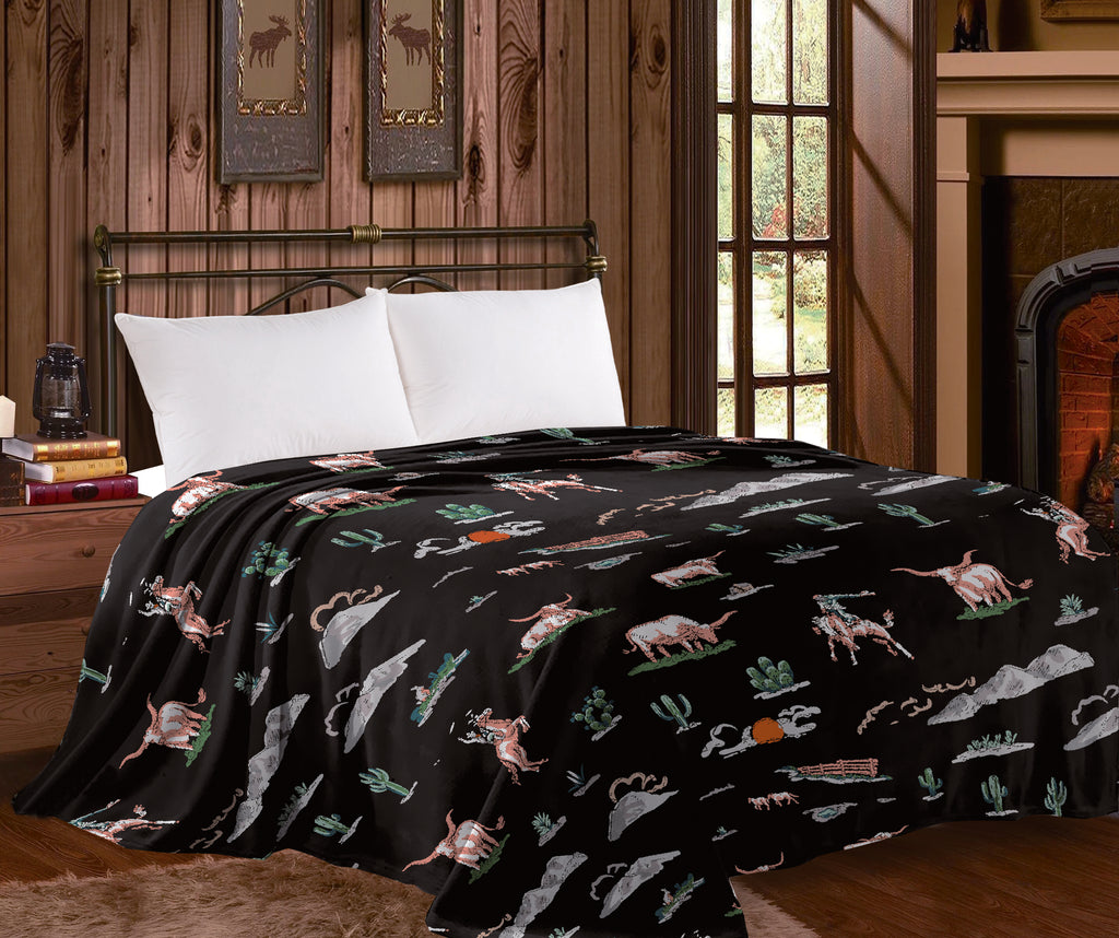 Rodeo night King Mia blanket – Western Linens