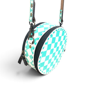 Turquoise all checker canteen bag