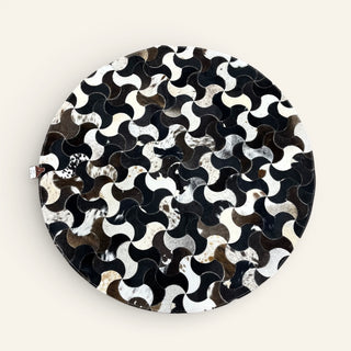 4x4’ cowhide patchwork rug