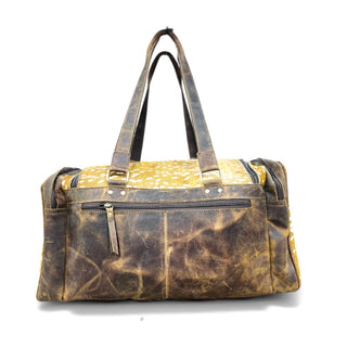Deer cowhide & leather duffle bag