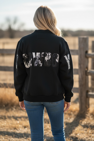 Cowboy cowhide hoodie