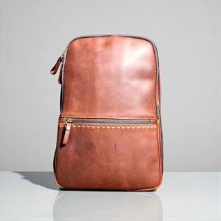 All leather backpack