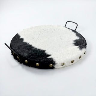 Round all cowhide exact tray