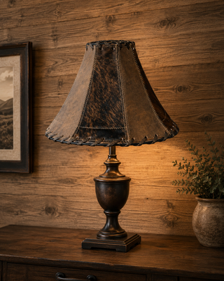 Medium dark brindle lampshade
