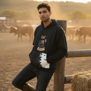 Eat beef cowhide hoodie