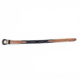 Navy/pink BootStitch belt