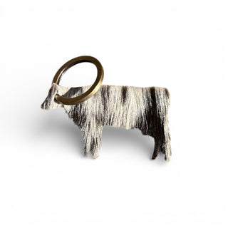 Cow cowhide keychain
