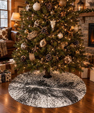 3.6x3.6ft all cowhide treeskirt