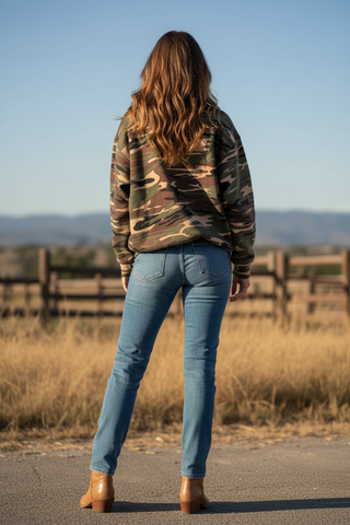 Camo cowhide hoodie