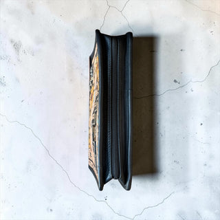 Black tooled leather & cowhide zipper Bible cover