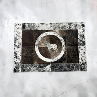 2x3ft horse cowhide patchwork doormat