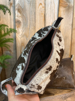 Black Cowhide Toiletry Bag