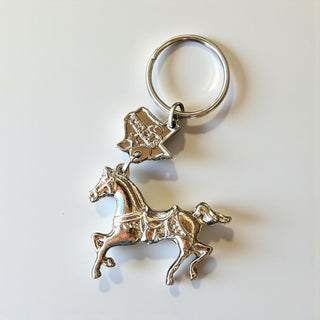 Horse metal keychain