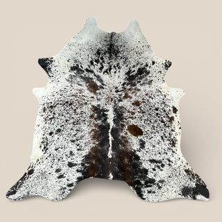 6-7’ salt pepper cowhide rug (n15)