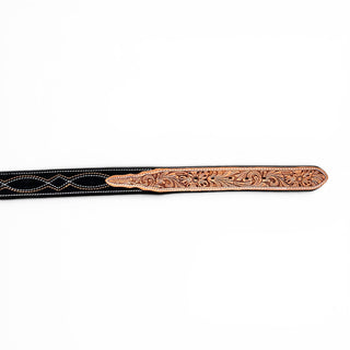 Black/orange BootStitch belt