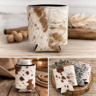 All cowhide Koozie