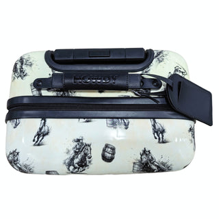 Barrel racing luggage rolling suitcase