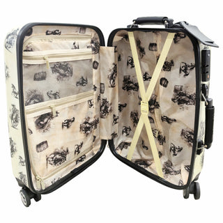 Barrel racing luggage rolling suitcase