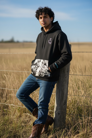 Cowboy cowhide hoodie