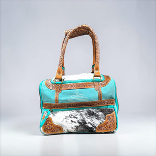 Turquoise BootStitch duffle bag