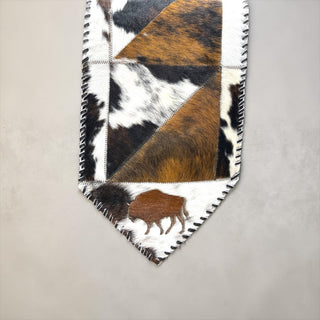 1x6’ cowhide patchwork table runner
