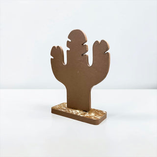 Tan all cowhide cactus necklace display