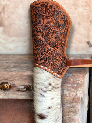 Scabbard Cowhide & Tooled Leather Carrying Case