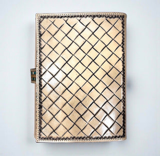 Turquoise Aztec tooled leather & cowhide Bible cover