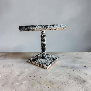 Black all cowhide bracelet display