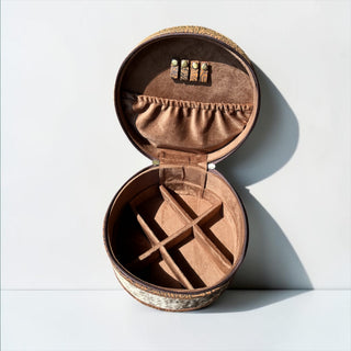 Bridle cowhide & leather jewelry box