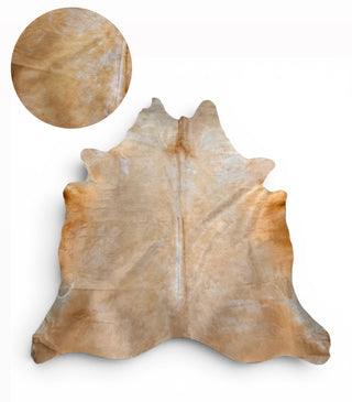 6-7’ Orange Brazilian cowhide rugs