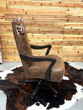 Genuine cowhide & leather office chair