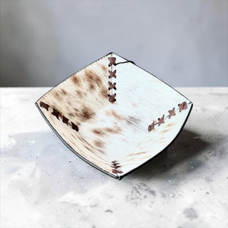 Brown all cowhide small bowl