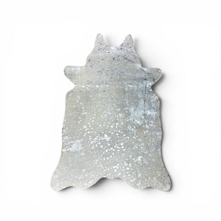 2x3’ calf hide Silver acid wash