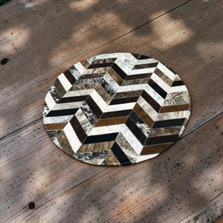 3x3ft Mix cowhide patchwork rug