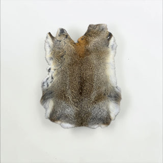 Naturally dark grey rabbit fur hide