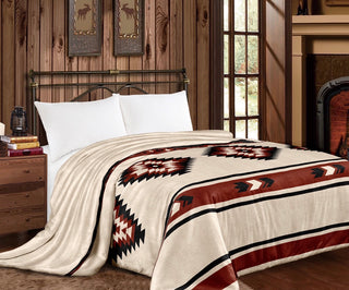 Brick Aztec Mia blanket - king size