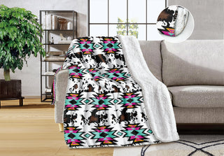 Aztec queen Sherpa blanket