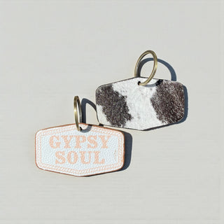 Gypsy sould cowhide and leather Keychain