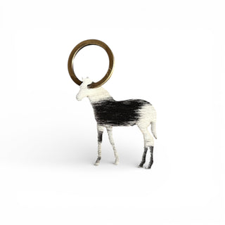 Horse cowhide keychain