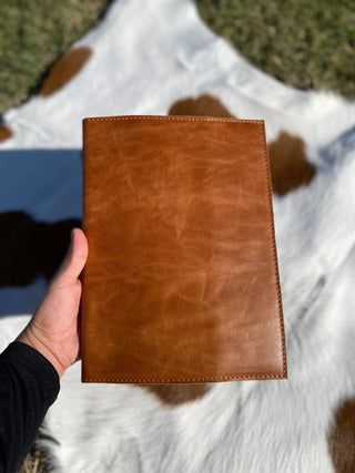 Tan Leather Book Cover